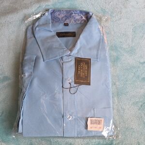 Blue Men's Dress Shirt. Size 2XL